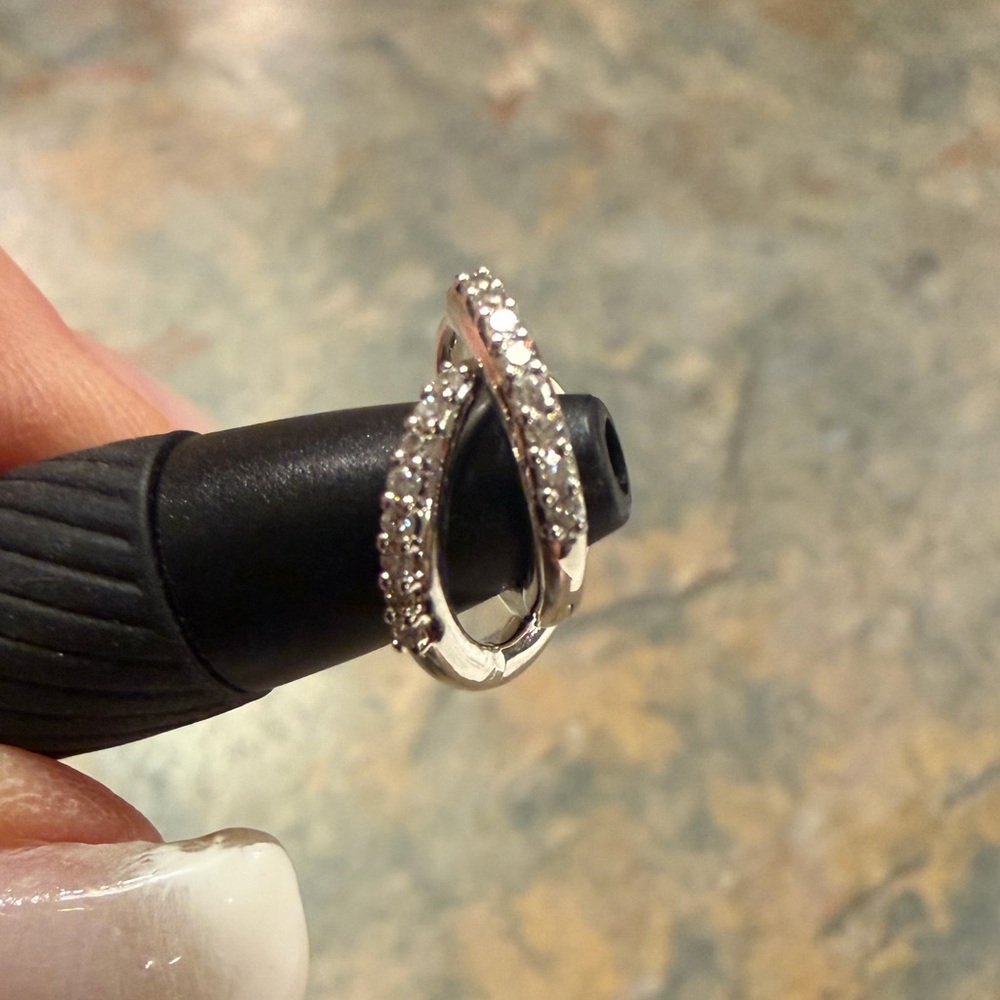 Kendra Scott Silver Crystal Hoop Earrings